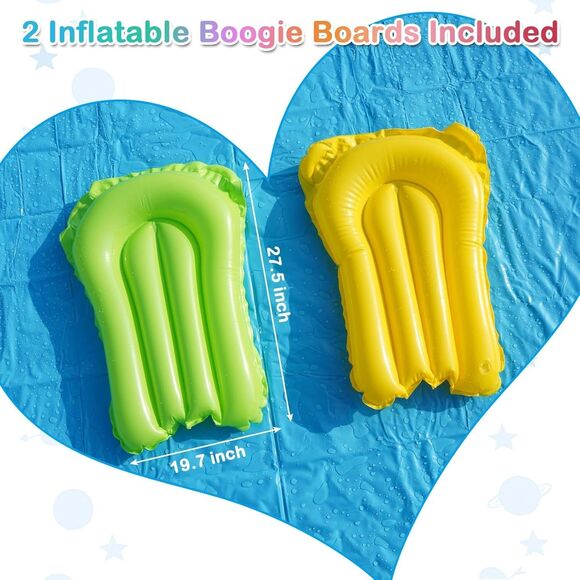 40FT Slip Lawn Water Slide Giant Slip, Splash XL Heavy Duty w 2 Body Boards 7 Ft - Picture 4 of 11